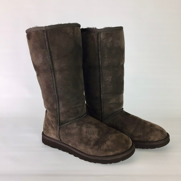 UGG Shoes - UGG Classic Tall 5815 Brown Shearling Boots 8